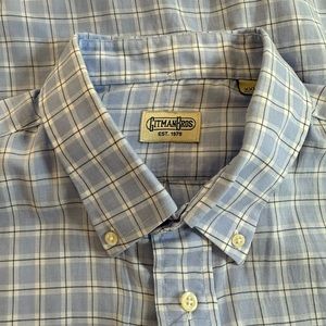 STAINED | Gitman Bros. | Men's Dress Shirt | Blue | XXL